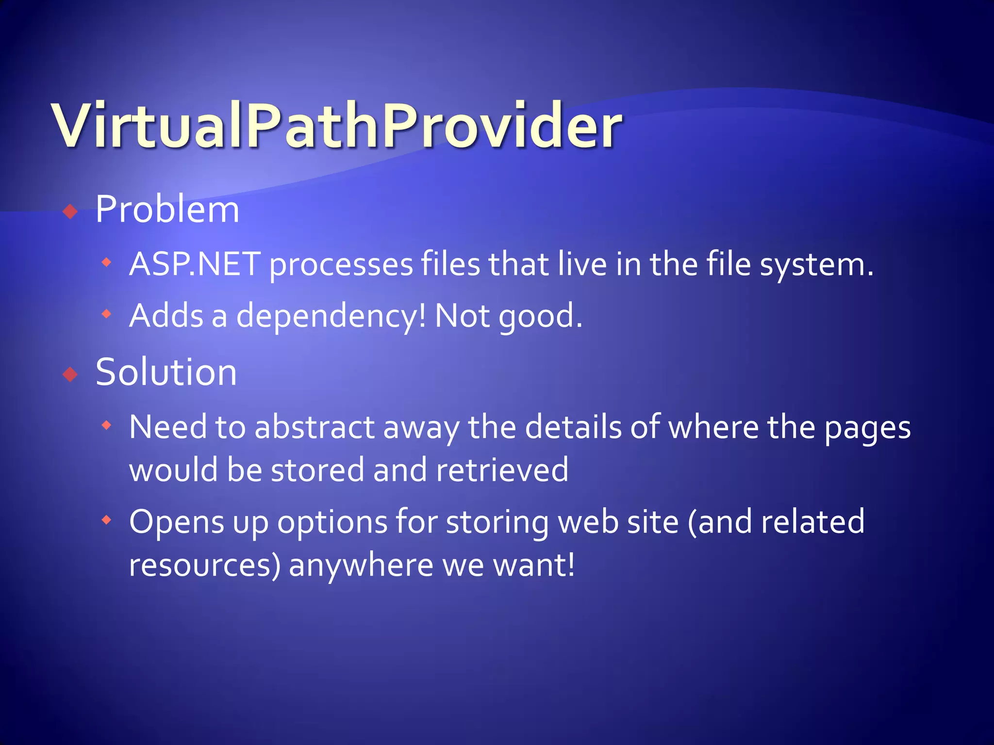 Advanced Asp.Net Concepts And Constructs