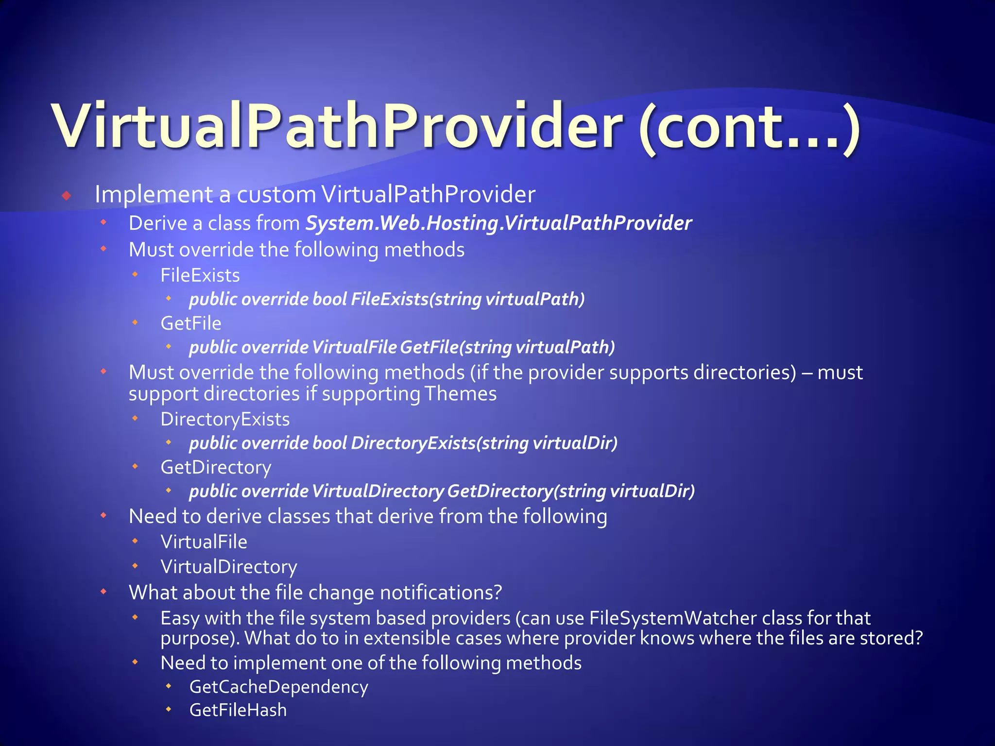 Advanced Asp.Net Concepts And Constructs