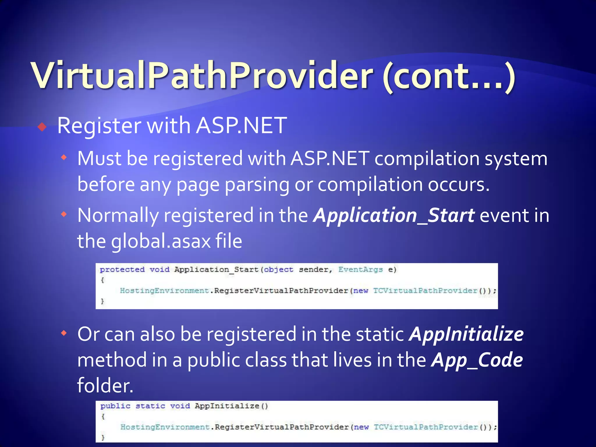 Advanced Asp.Net Concepts And Constructs