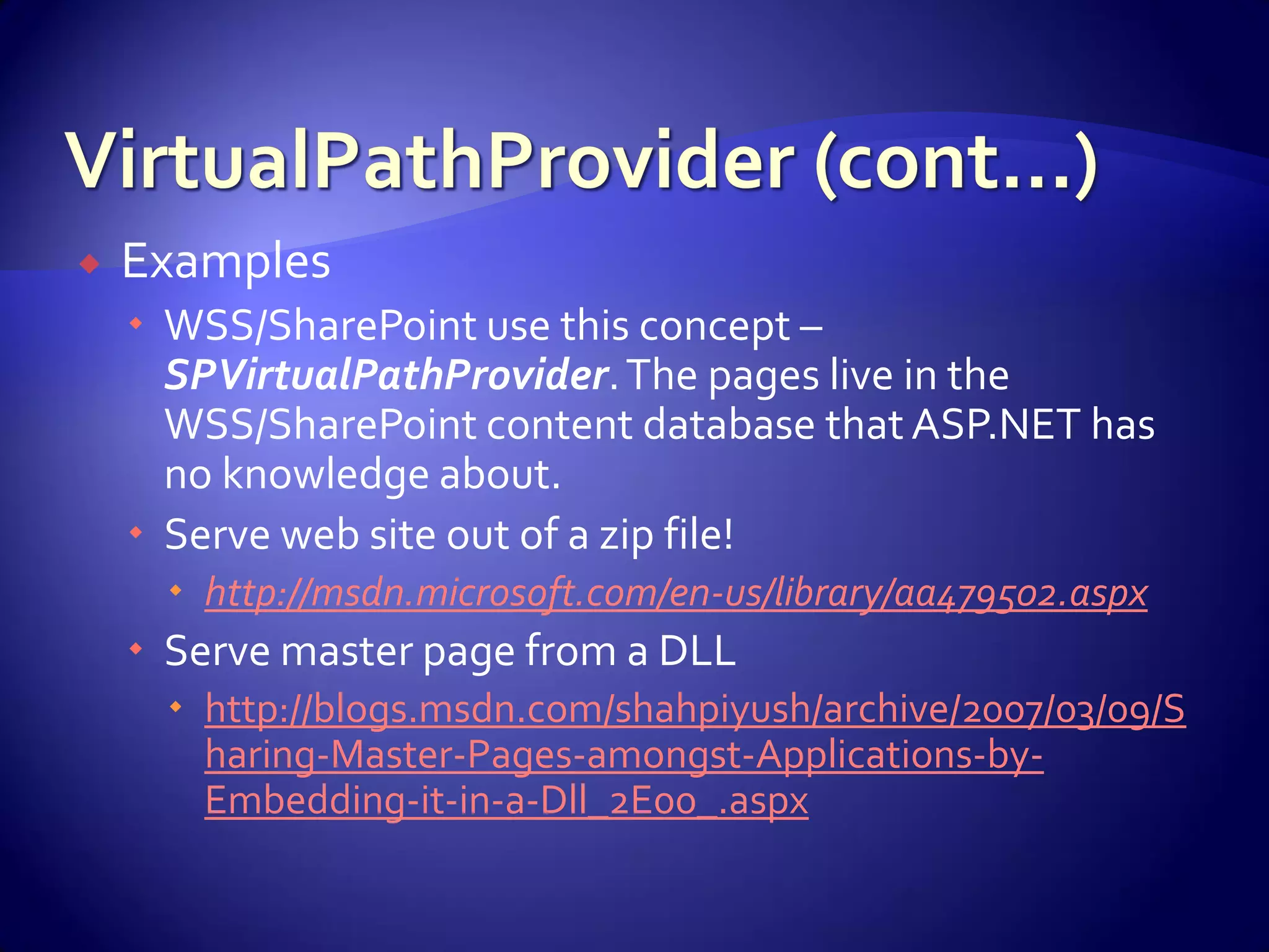 Advanced Asp.Net Concepts And Constructs