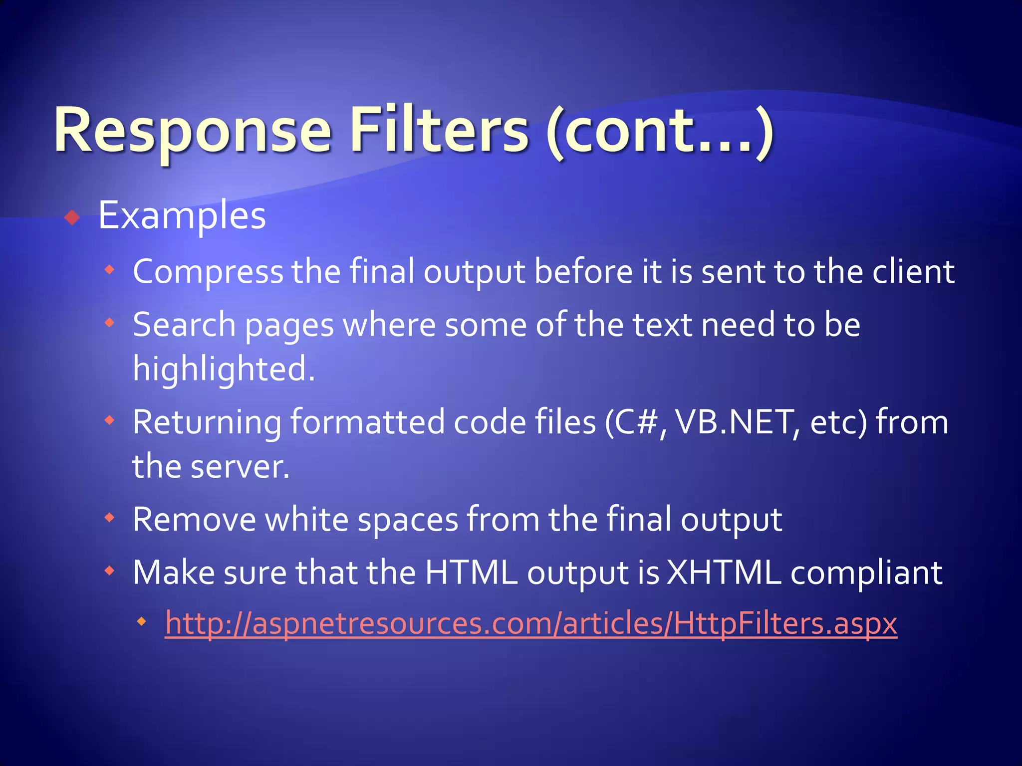 Advanced Asp.Net Concepts And Constructs