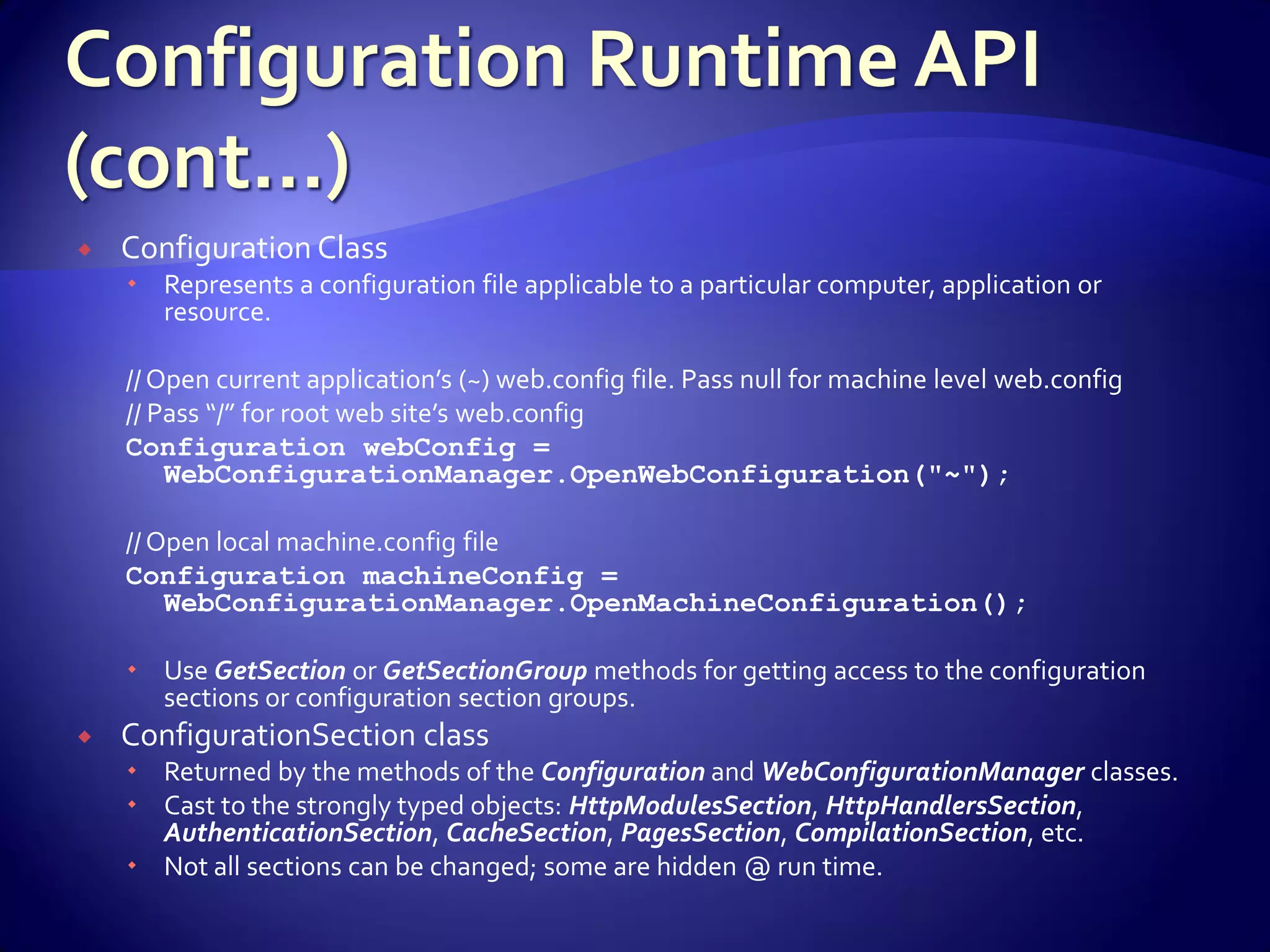 Advanced Asp.Net Concepts And Constructs
