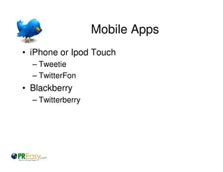 Twitter Applications