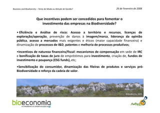 Estratégias de Business & Biodiversity