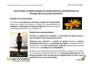 Estratégias de Business & Biodiversity