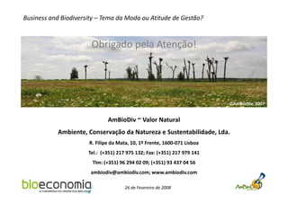 Estratégias de Business & Biodiversity