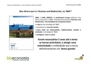 Estratégias de Business & Biodiversity