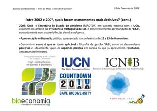 Estratégias de Business & Biodiversity