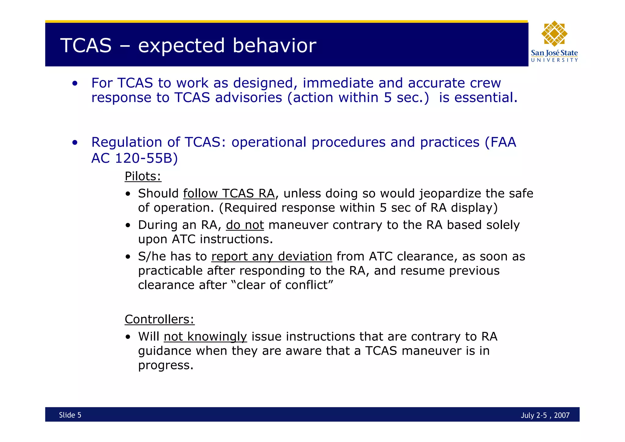 Operational Errors - Interaction with TCAS RAs