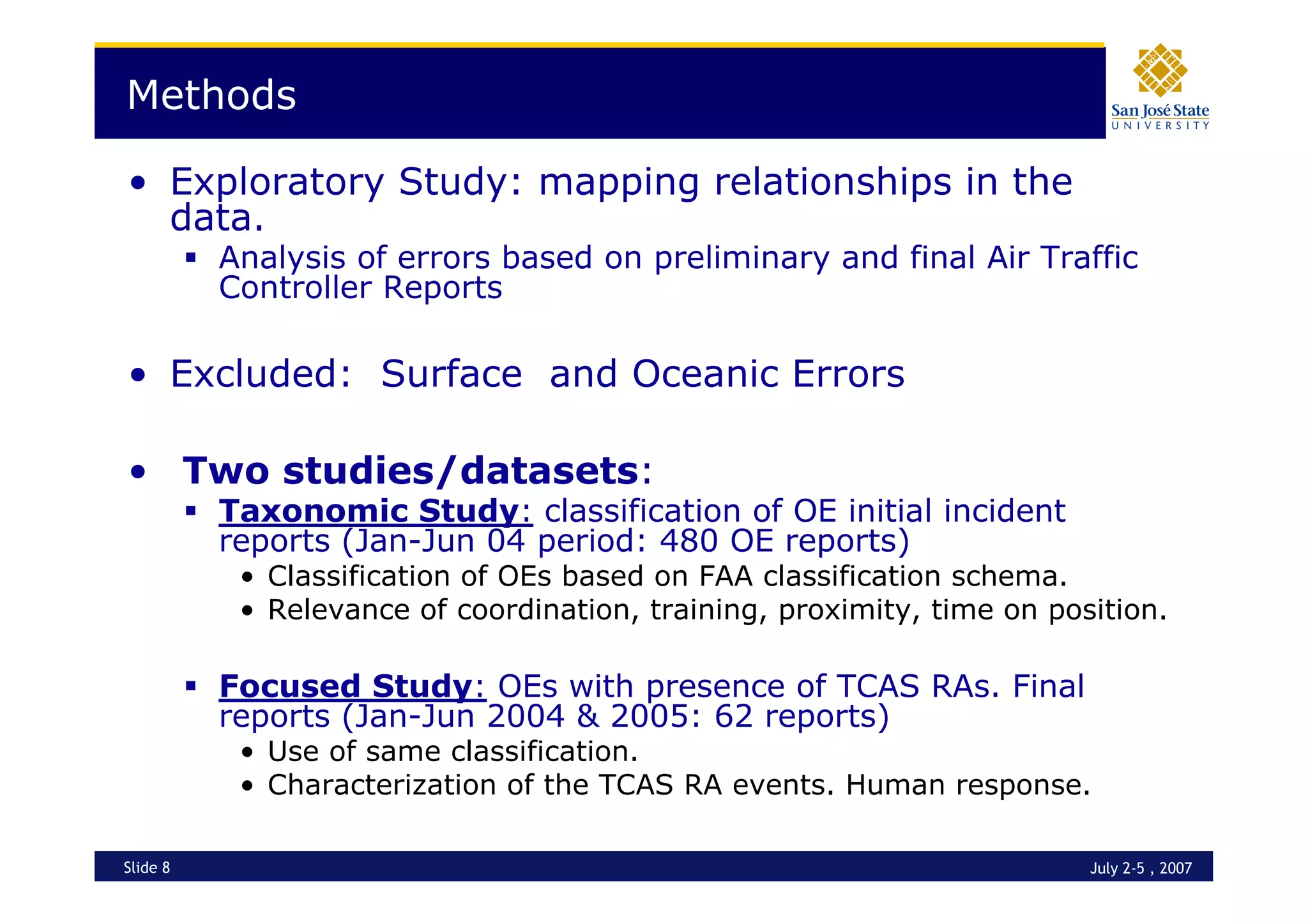 Operational Errors - Interaction with TCAS RAs