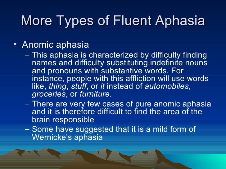 Aphasia Presentation