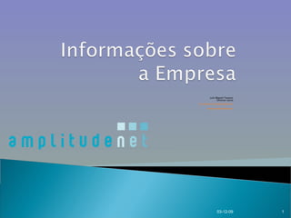 Luís Miguel Tavares Director Geral [email_address] www.amplitudenet.pt 07-06-09 