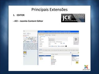 Princípais Extensões EDITOR - JCE – Joomla Content Editor 