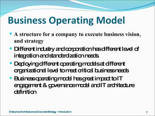 Architecture Series 5-1 EA As Corporate Strategy Introduction | PPT