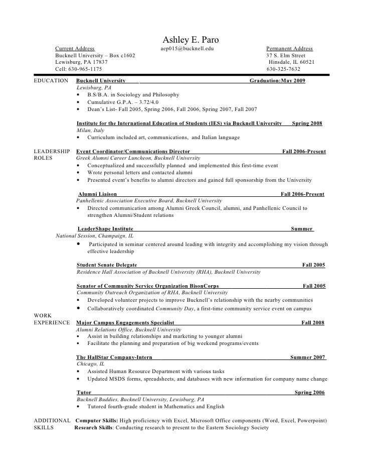 ashley paro resume