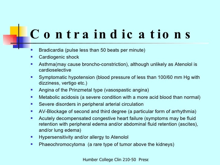 Atenolol Presentation Clin 210 50