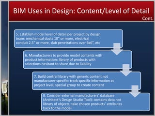 BIM Uses In Design