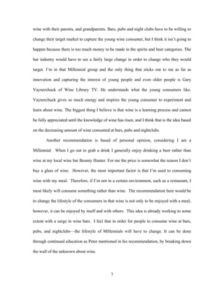 Barriers To Wine Consumption