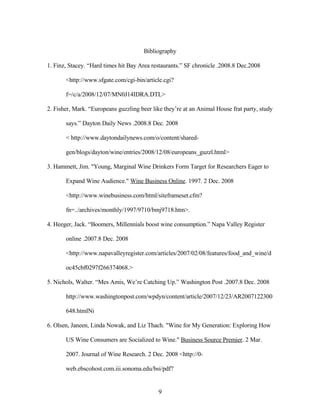 Barriers To Wine Consumption