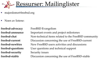 Bli kjent med FreeBSD!