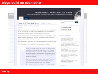 courtesy of Ron Shevlin blogs build on each other 