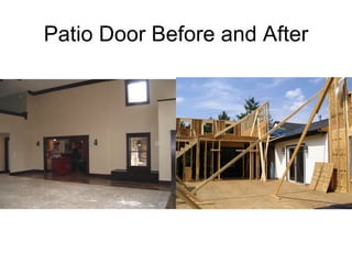 Patio Door Before and After 