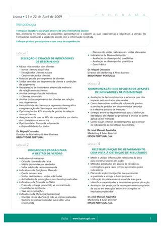 Brochura Promocional KPIs