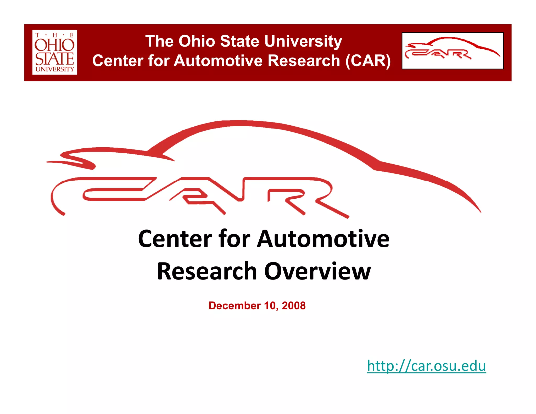 Car Overview Dec 2008