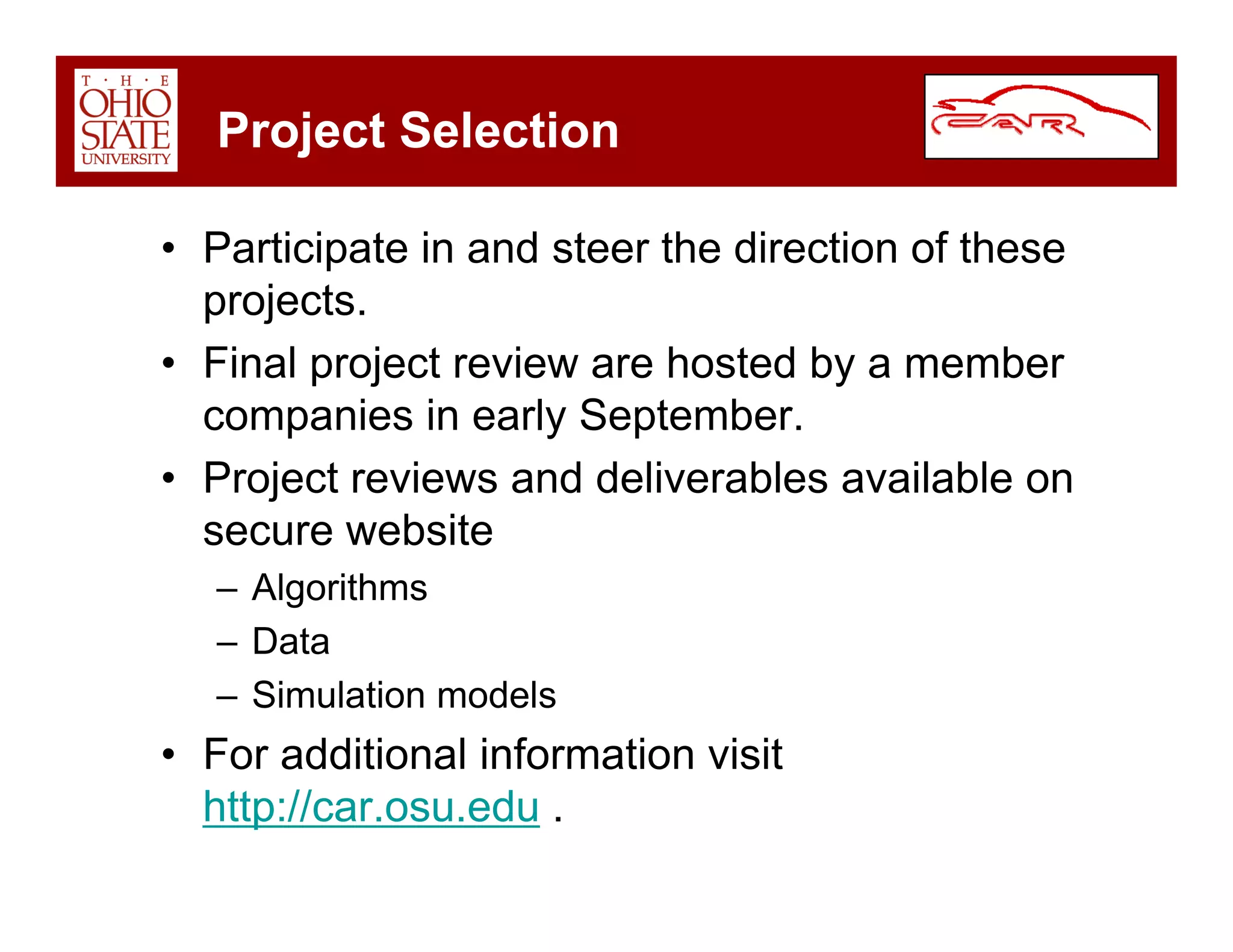 Car Overview Dec 2008