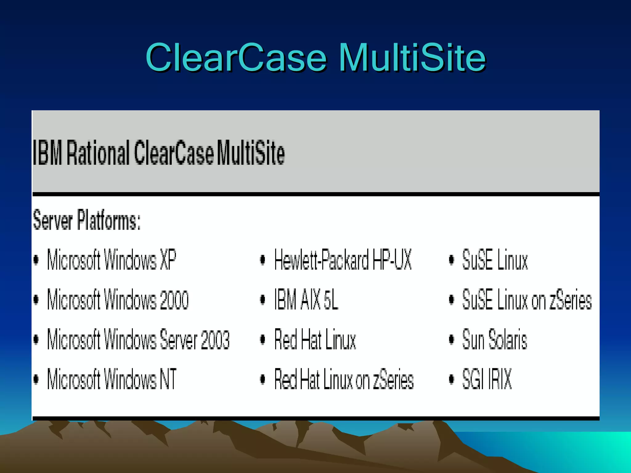 ClearCase MultiSite 