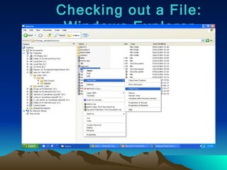 Checking out a File: Windows Explorer 