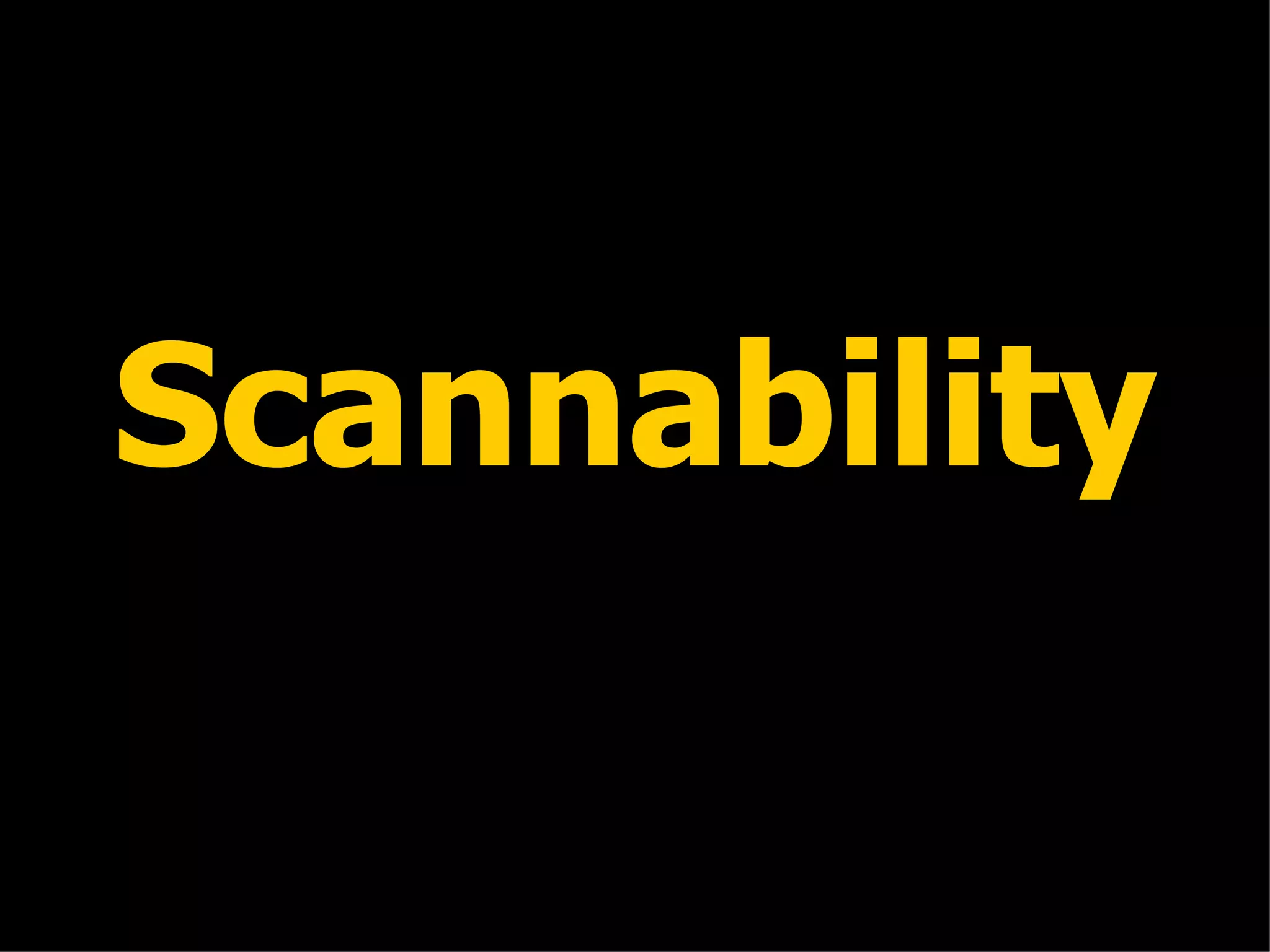 Scannability 