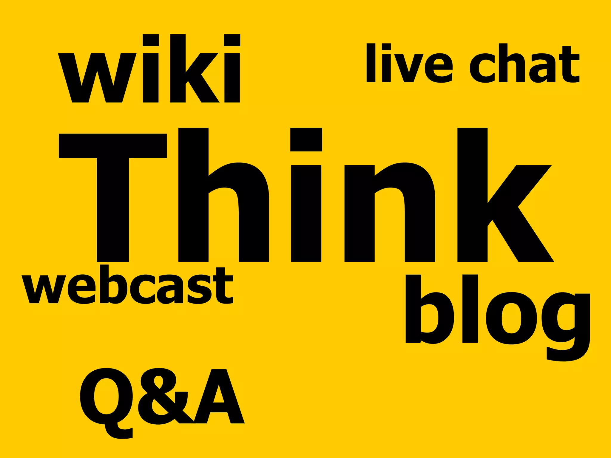 Think wiki blog Q&A live chat webcast 