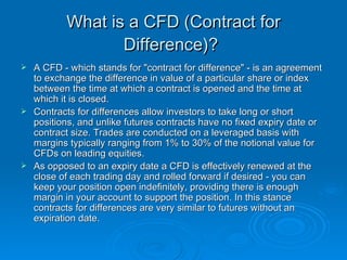 CFD margin requirements explained