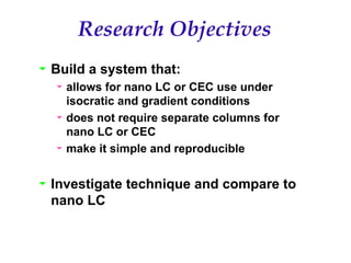 Recent Advances in Micro LC and CEC