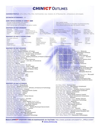 Chinict 2009 General Brochure