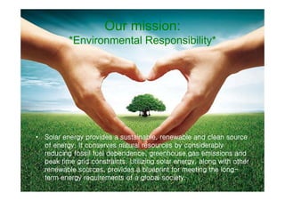 Chz Committed To Green Solar Tech 2009