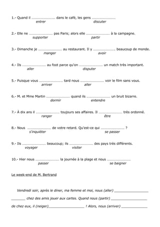 Passé composé / Imparfait