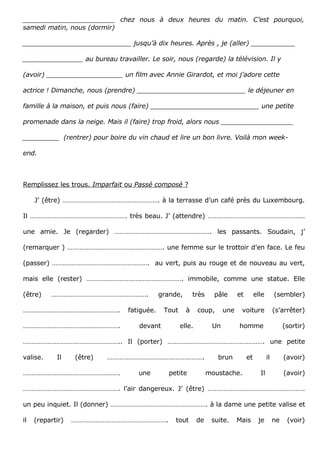 Passé composé / Imparfait