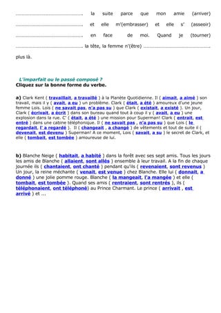 Passé composé / Imparfait