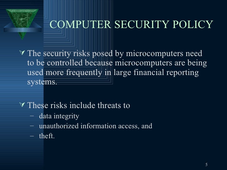 Computer Security Policy D