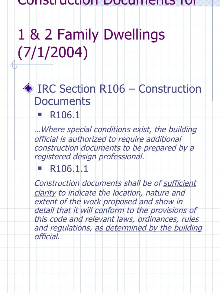 Construction Documents Required by the Connecticut Building Code
