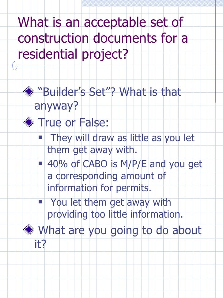 Construction Documents Required by the Connecticut Building Code