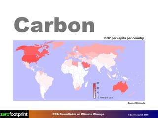 Carbon CO2 per capita per country Source Wikimedia 
