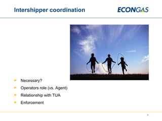 Intershipper coordination Necessary? Operators role (vs. Agent) Relationship with TUA Enforcement 