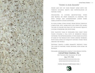 Carved Stone Creations - Stone Design Portfolio