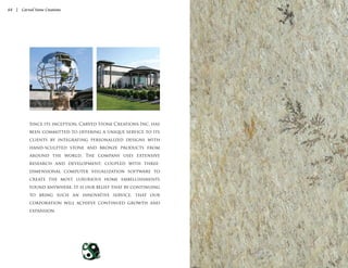 Carved Stone Creations - Stone Design Portfolio