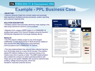 CTIA 2004 Wireless I.T. & Entertainment, "M2M Seminar Panel Discussions", Jean Barrette, Moderator