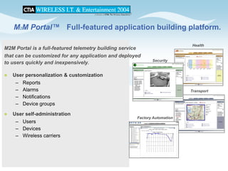CTIA 2004 Wireless I.T. & Entertainment, "M2M Seminar Panel Discussions", Jean Barrette, Moderator