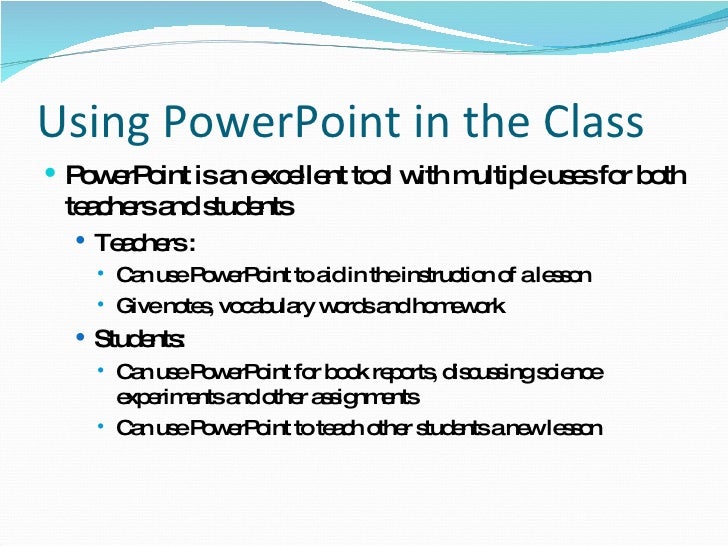 what are the uses of powerpoint presentation